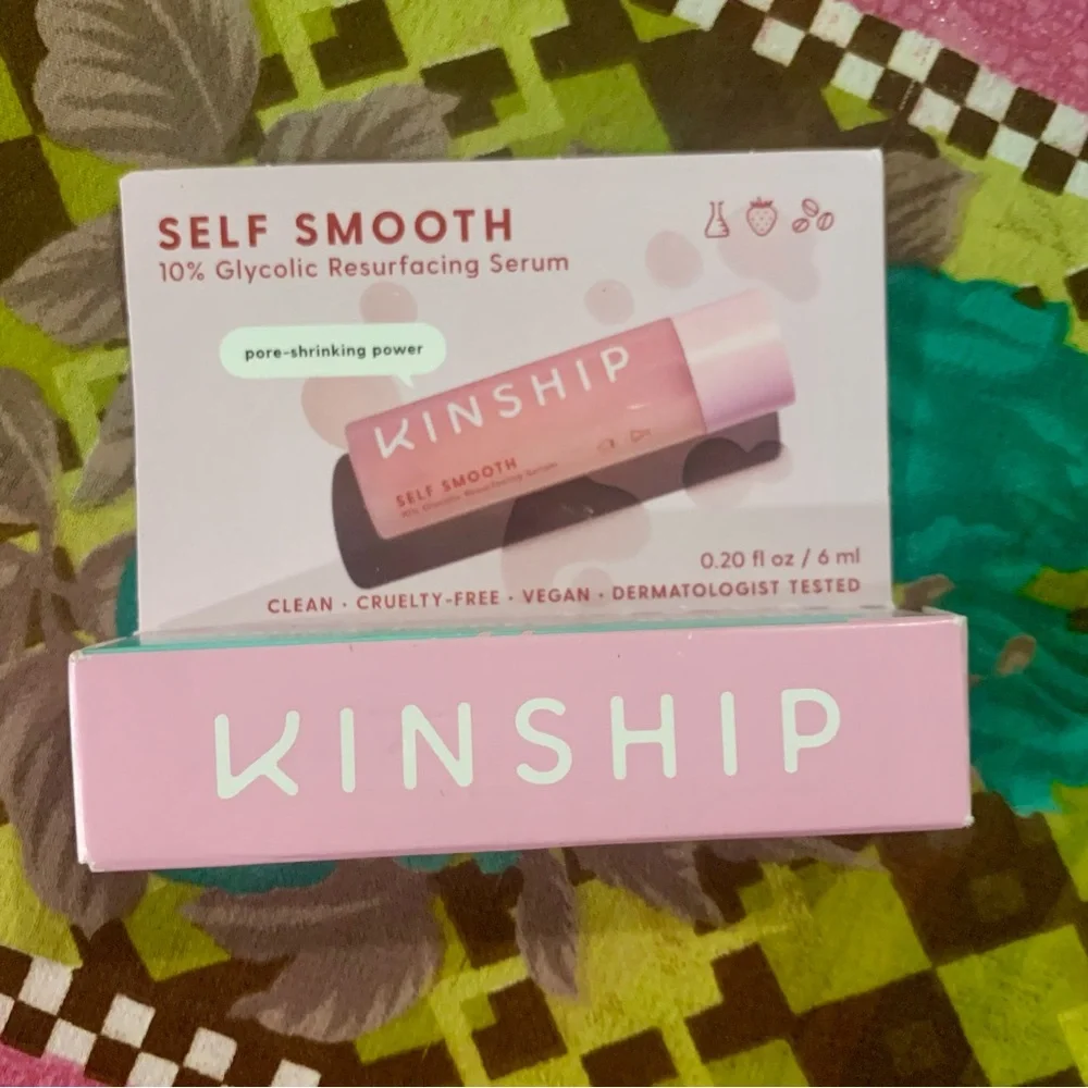 KINSHIP‎ 🌿 Self Smooth 10% Glycolic Resurfacing Serum 🌿 Deluxe Mini New In Box